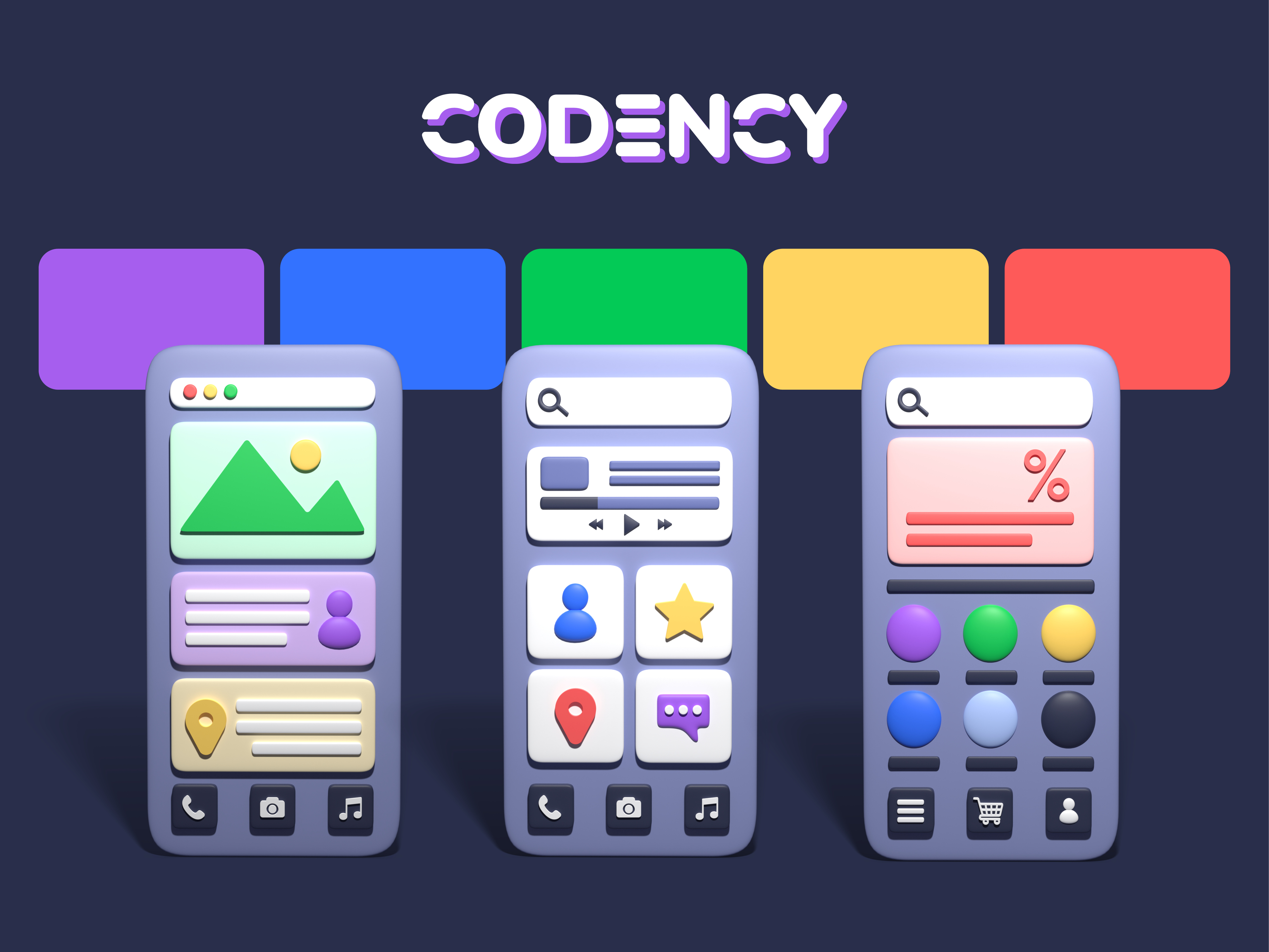 Brand design system for a software startup called Codency